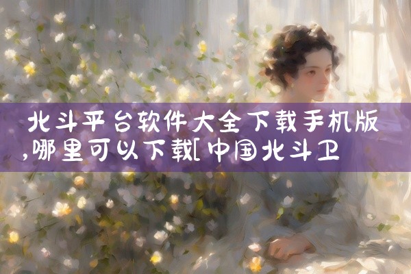北斗平台软件大全下载手机版
