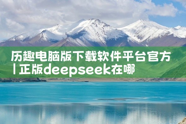 历趣电脑版下载软件平台官方