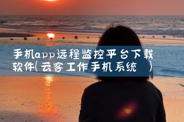 手机app远程监控平台下载软件